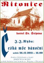 Benefiční koncert Rybovy České mše vánoční - plakát